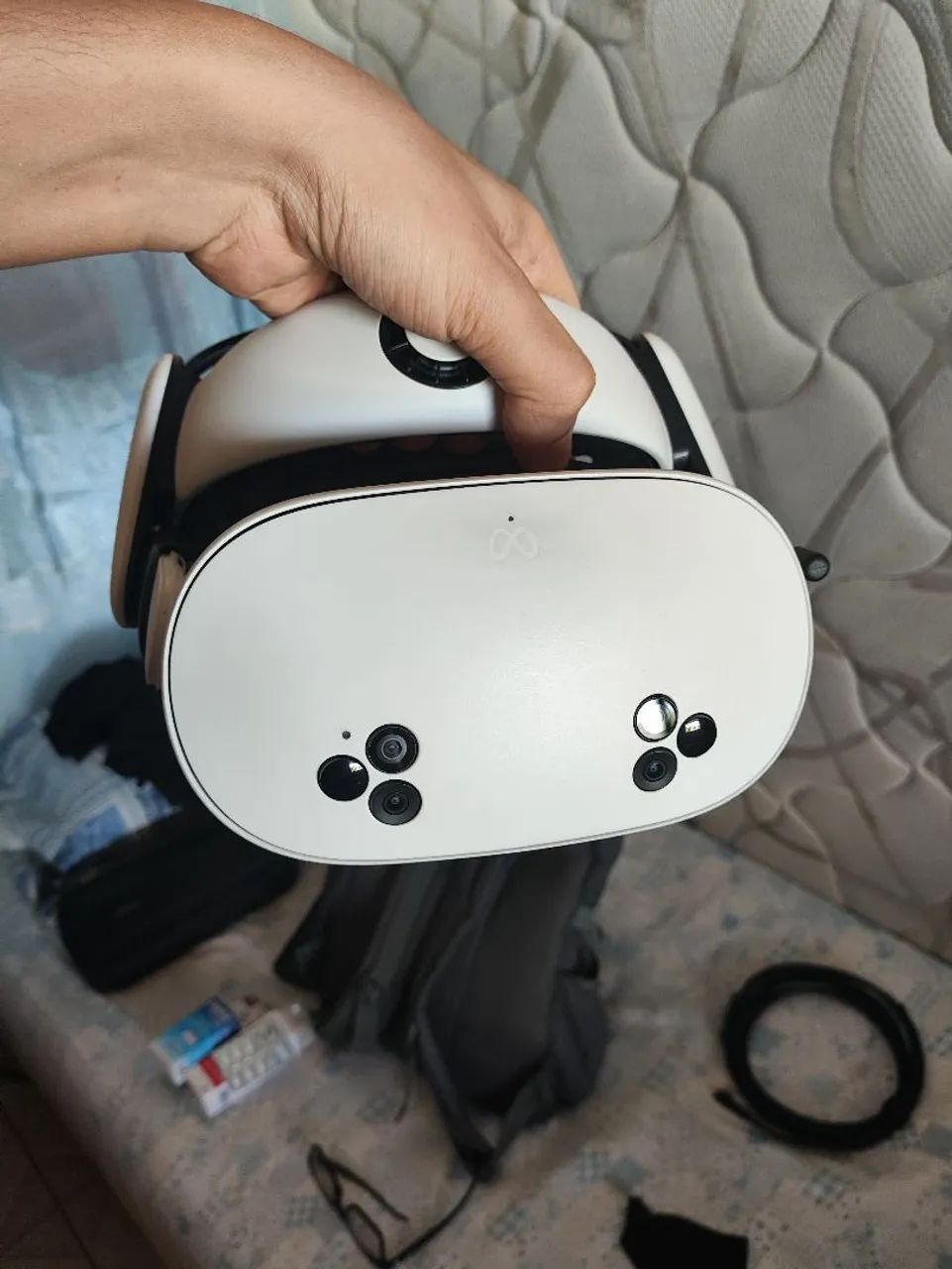 Meta Quest 3S 128GB + Strap Bobo VR S3 Pro + Case, cabo link e