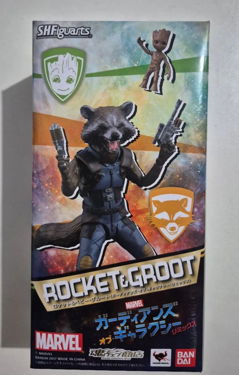 Rocket e Baby Groot Shfiguarts completo