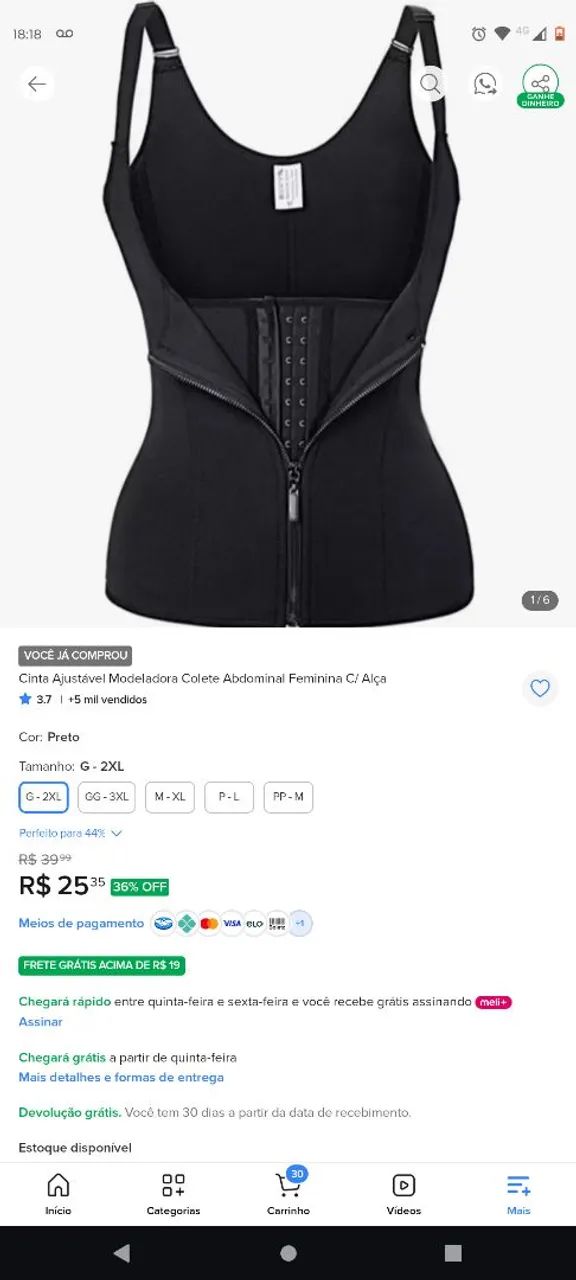 CINTA MODELADORA DE ALTA COMPRESSÃO G2 - Foto 2