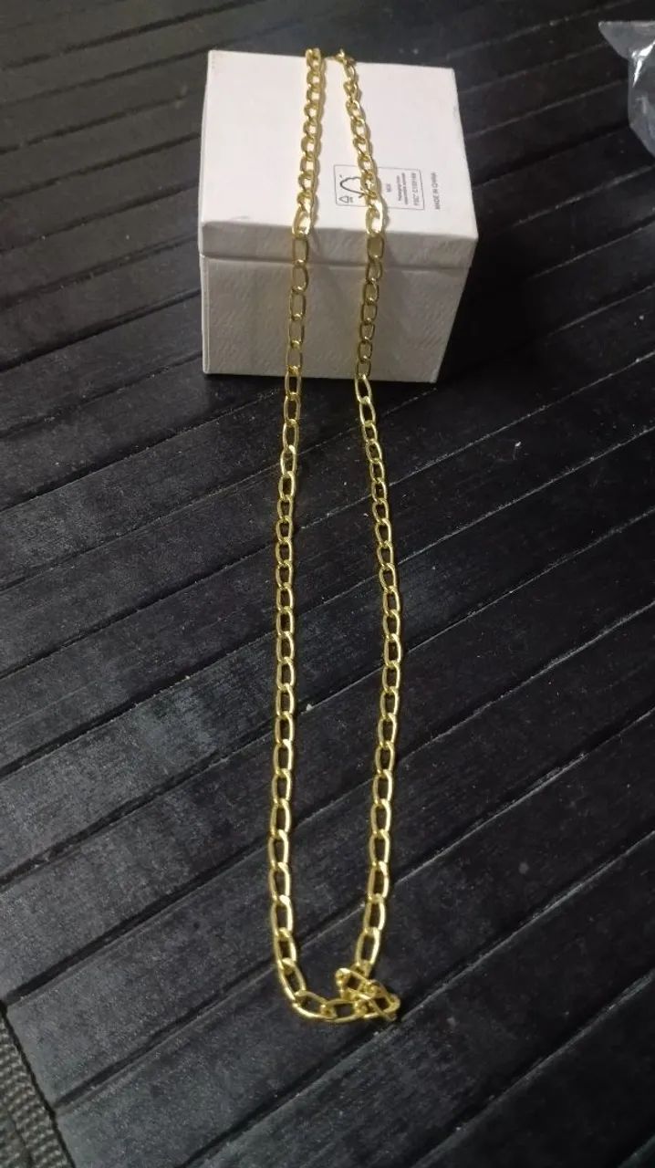 Colar dourado banhado a ouro 18 k - Foto 3