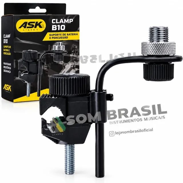 Clamp B10 Ask Suporte De Microfone De Bateria E Percussão