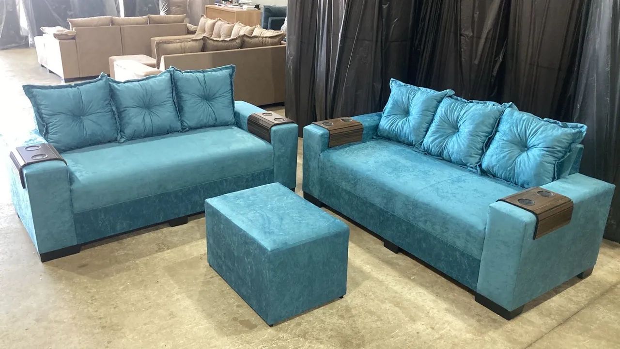 Sofá ? com PUFF central de brinde  - Foto 3