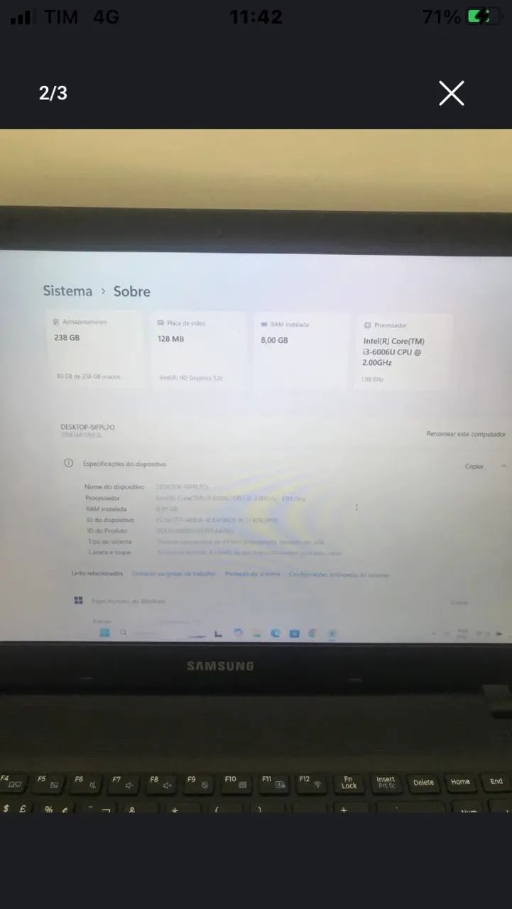 Vendo notebook 