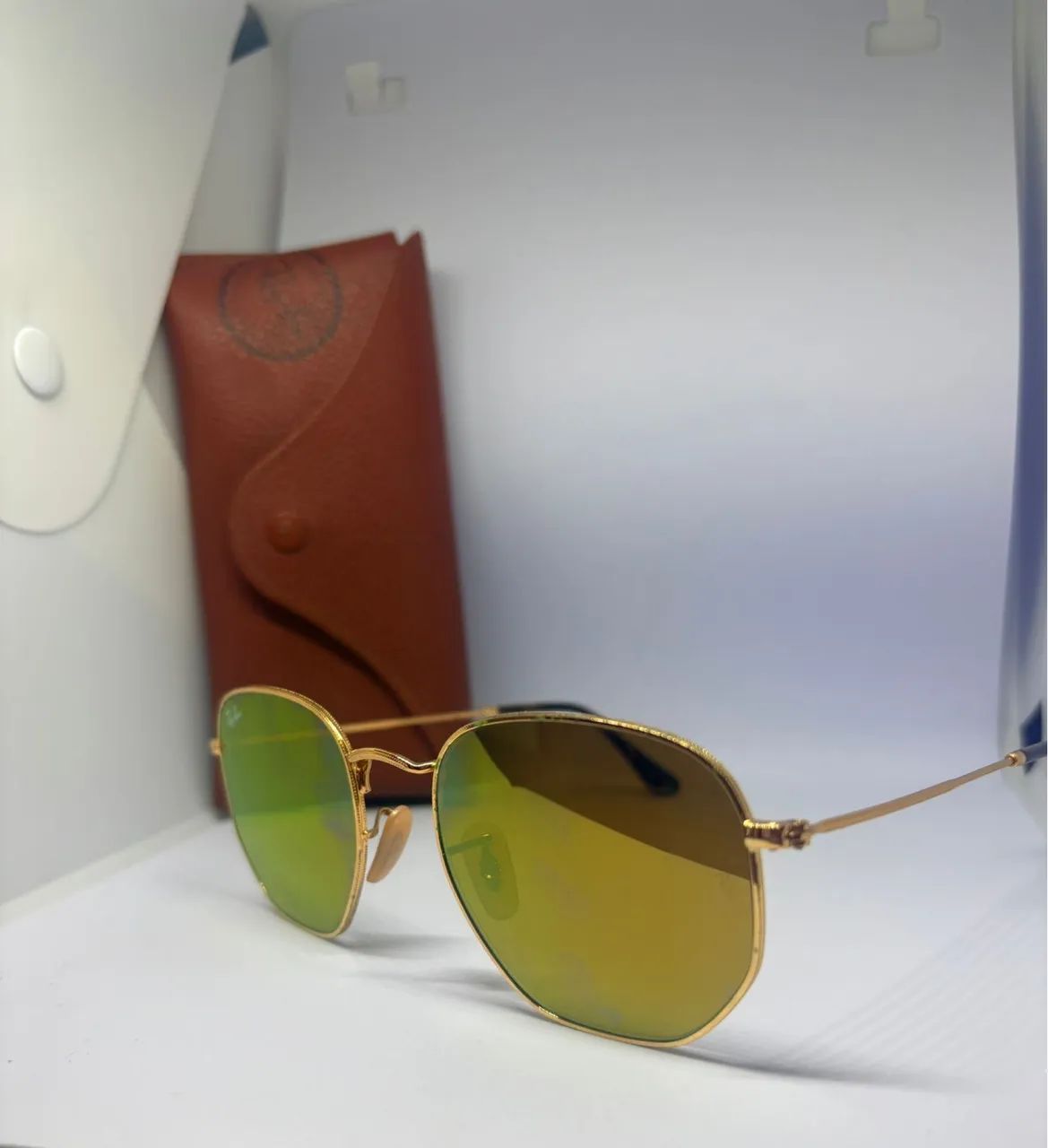 Óculos de sol Ray-ban unisex, importado estrutura hexagonal - Foto 4