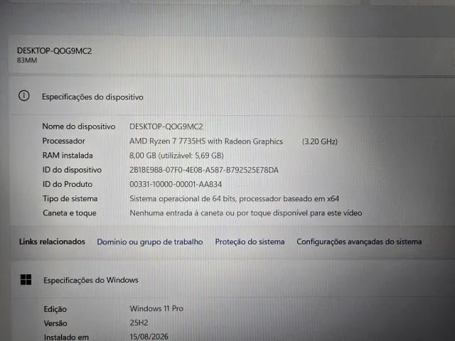 Notebook Lenovo IdeaPad Slim3 Ryzen 7 7735HS + 8GB DDR5 - Foto 2