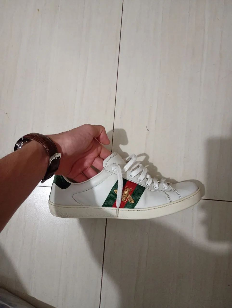 Tênis Gucci ace "bee branco (original)