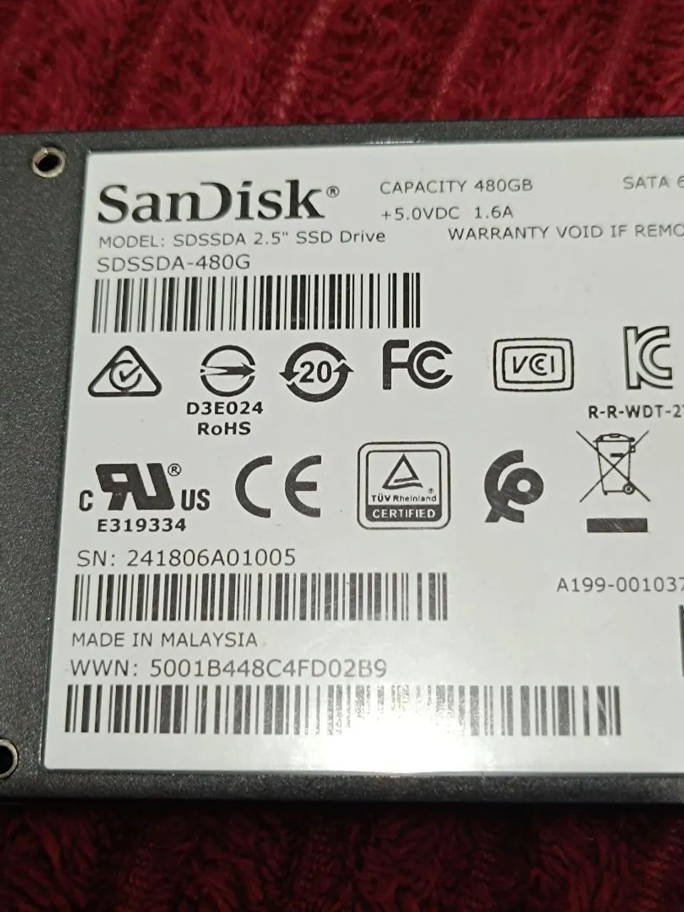 SSD SANDISK 480GB SATA