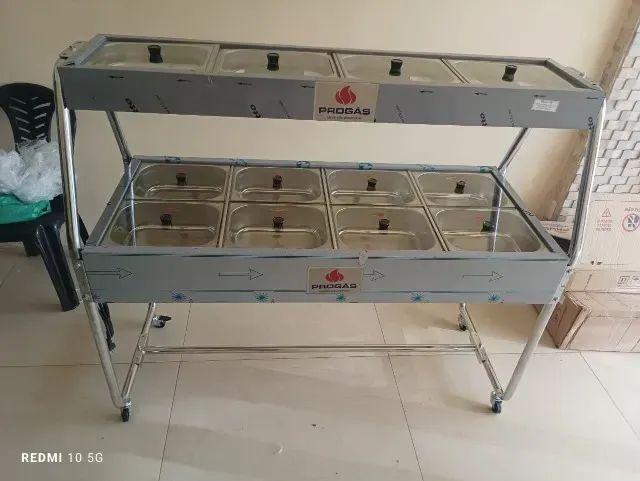 BUFFET TERMICO 8 CUBAS  4 FRIAS