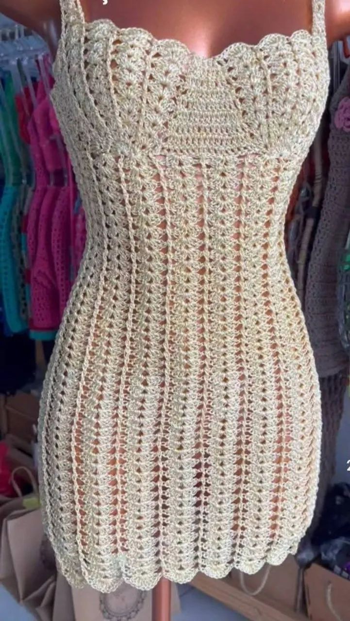 Vestido sereia em crochê - Foto 3