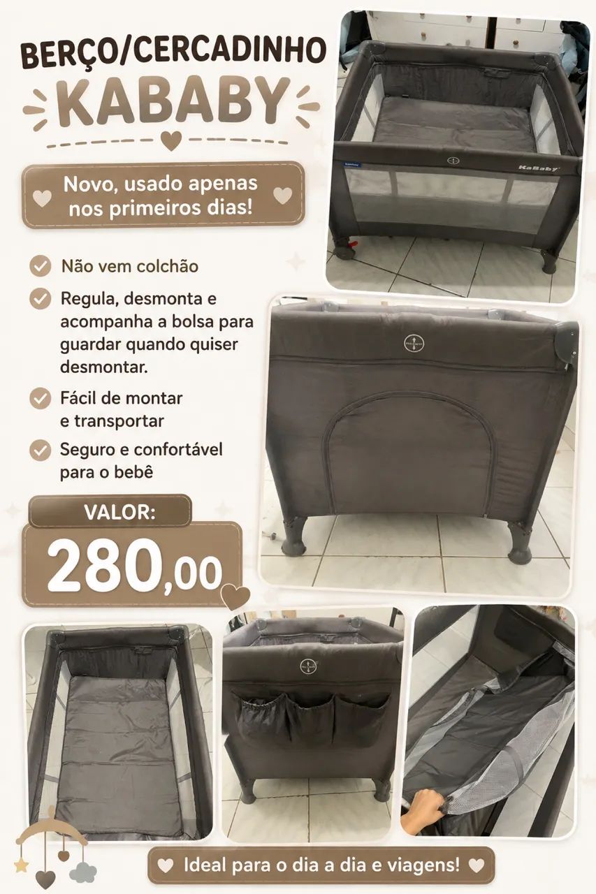 Berço/cercadinho Kababy 