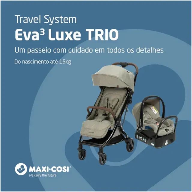 Carrinho de bebê com moisés e bebê conforto - Foto 2