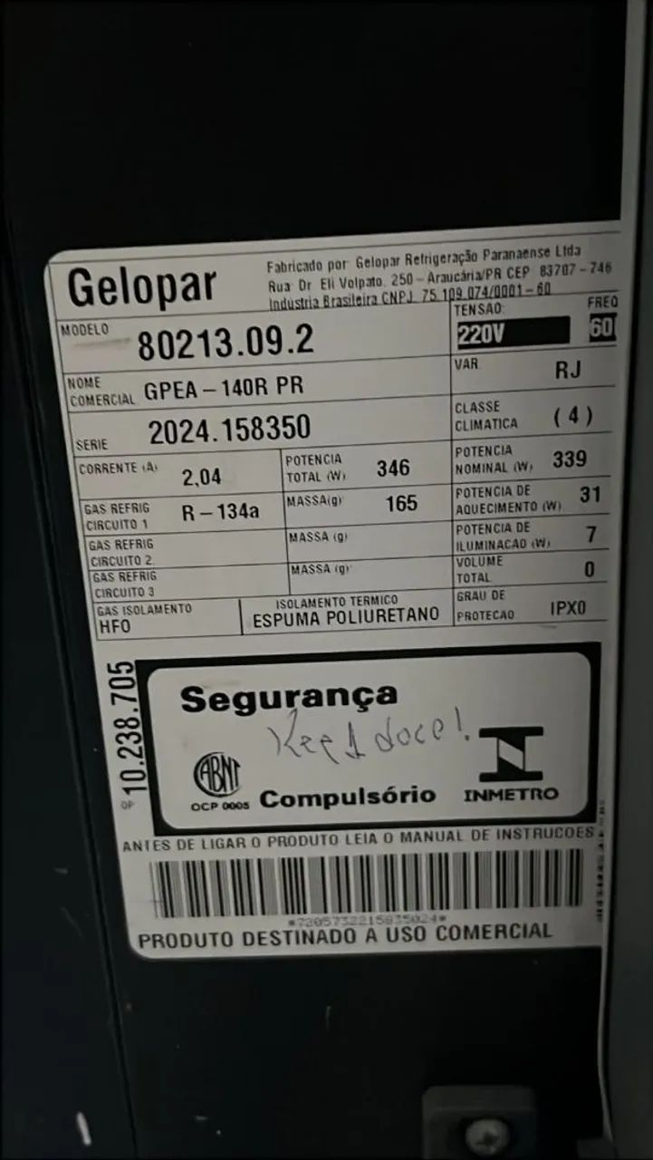Vitrine expositora refrigerada nova  - Foto 2