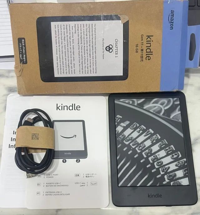 Leitor eletrônico Kindle 11th Gen 2024 16gb preto com tela de 6