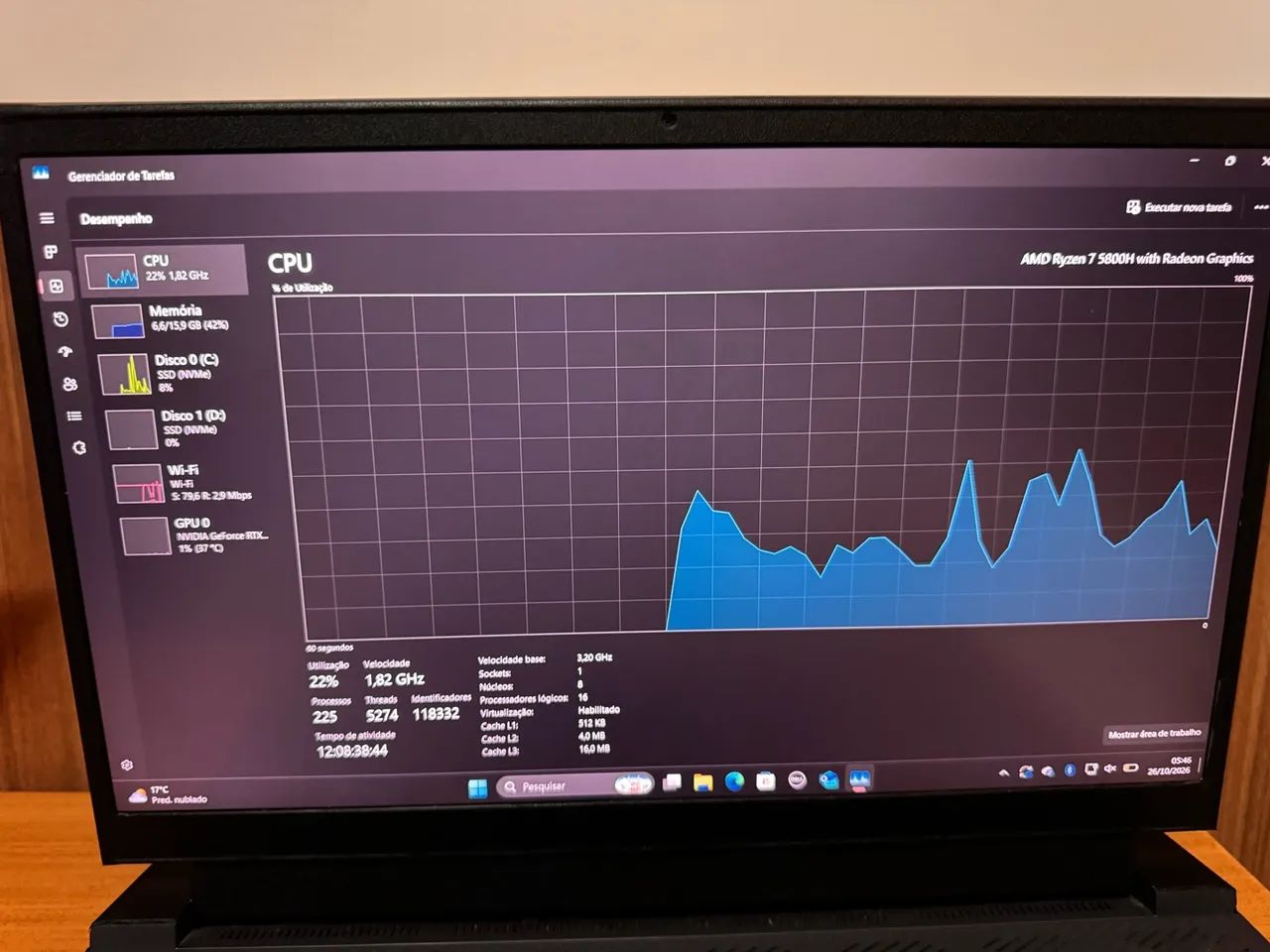 dell g15 rtx 3060 ryzen 7 6800h - Foto 3