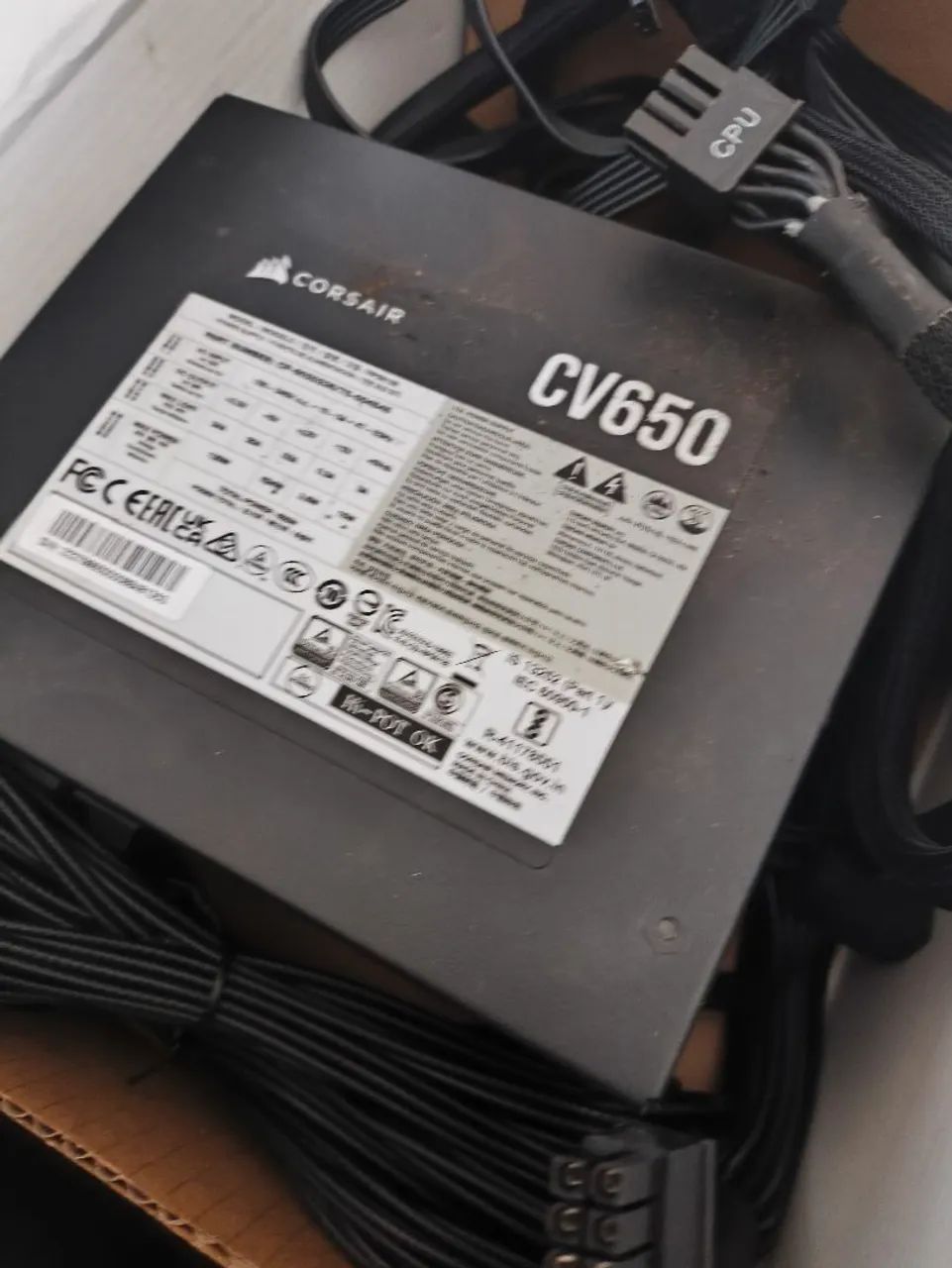 Fonte Bivolt Corsair CV650 