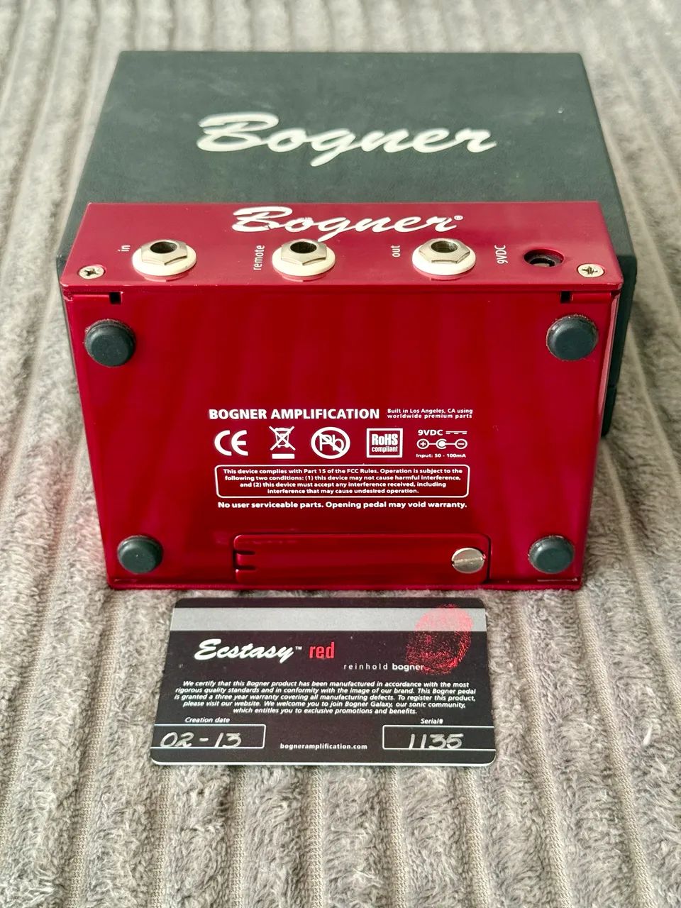 Bogner Ecstasy Red Overdrive/distortion. - Instrumentos musicais
