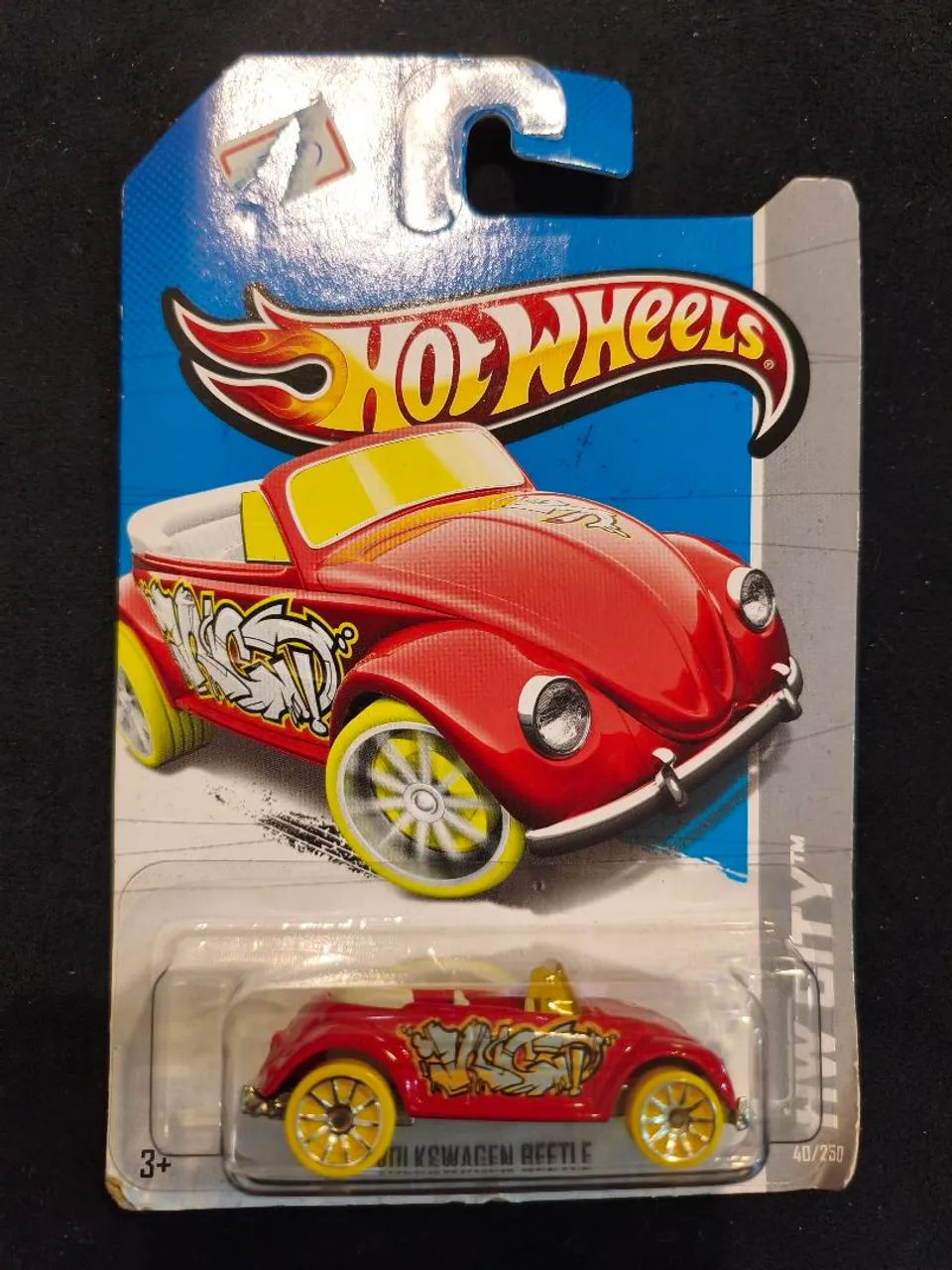 Hot Wheels Fusca Beetle Volkswagen vermelho conversível
