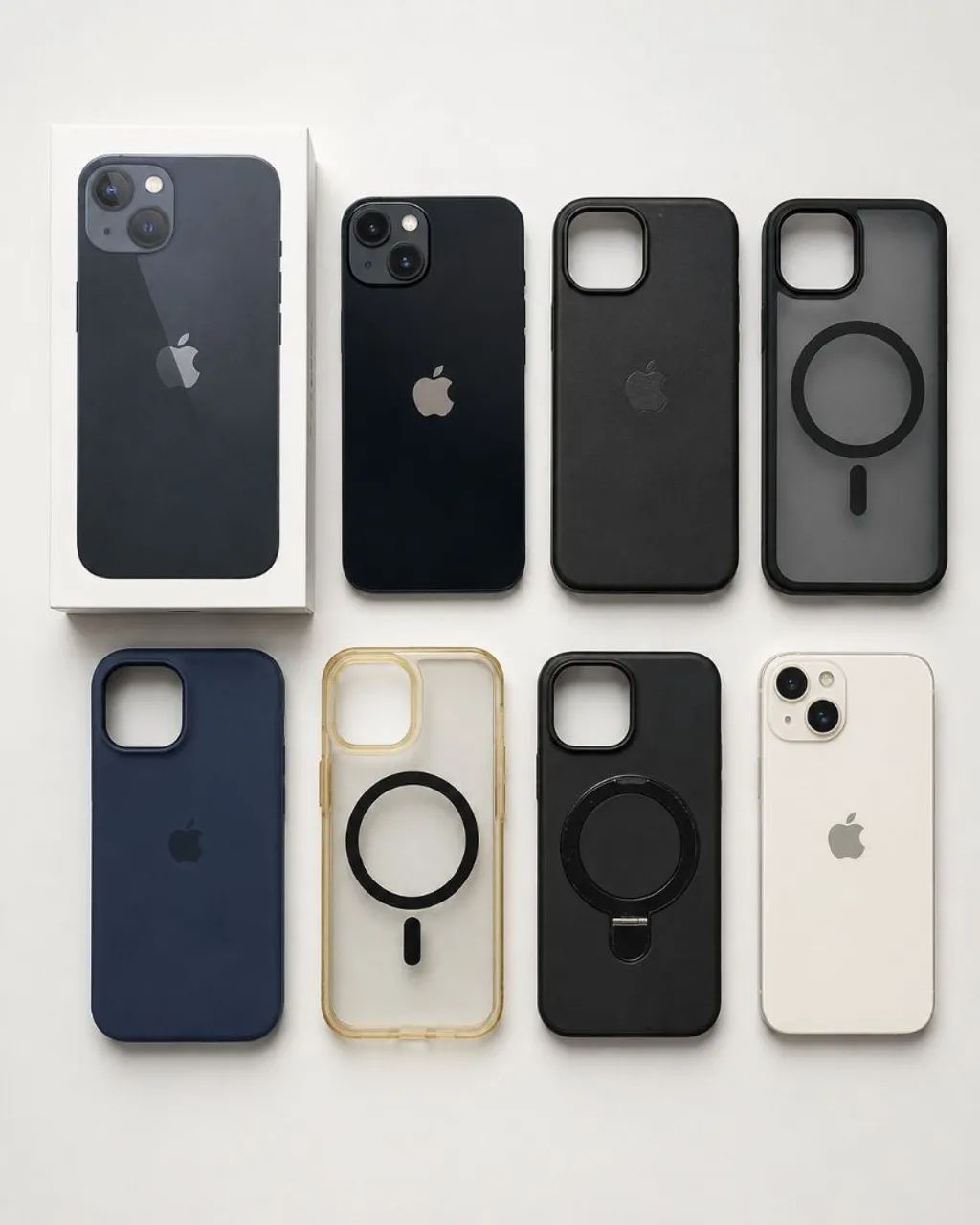Iphone 13 256gb - Meia Noite + 6 capinhas e cabo original - Foto 4