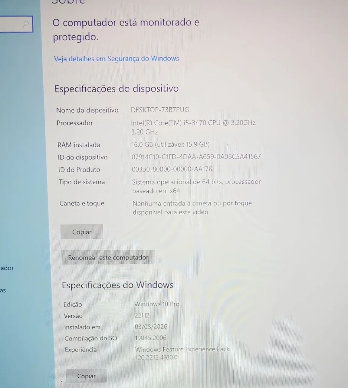 PC CPU completo de escritório, Core I5, 16 de Memória Ram - Foto 3