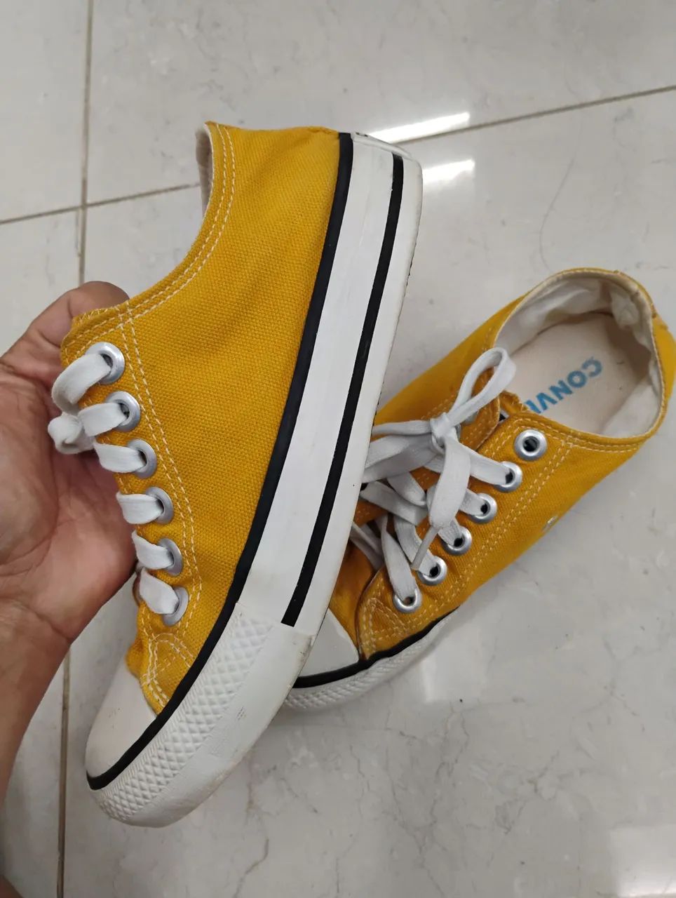 Tênis ALL Star amarelo Original 34  - Foto 3