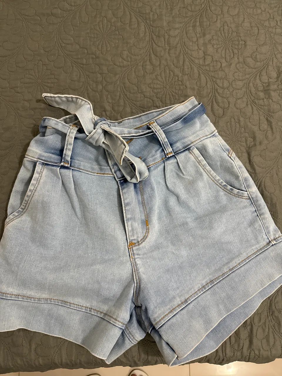 Short jeans azul claro - Foto 3