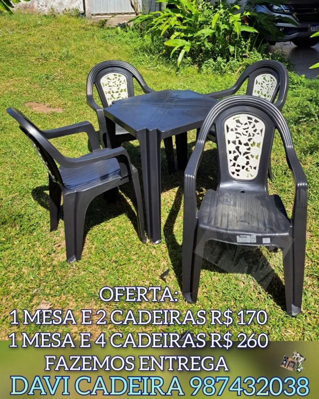MESA COM CADEIRA DE PLASTICO KSMDMX IDEAL PA PARA COZ COZINHA
