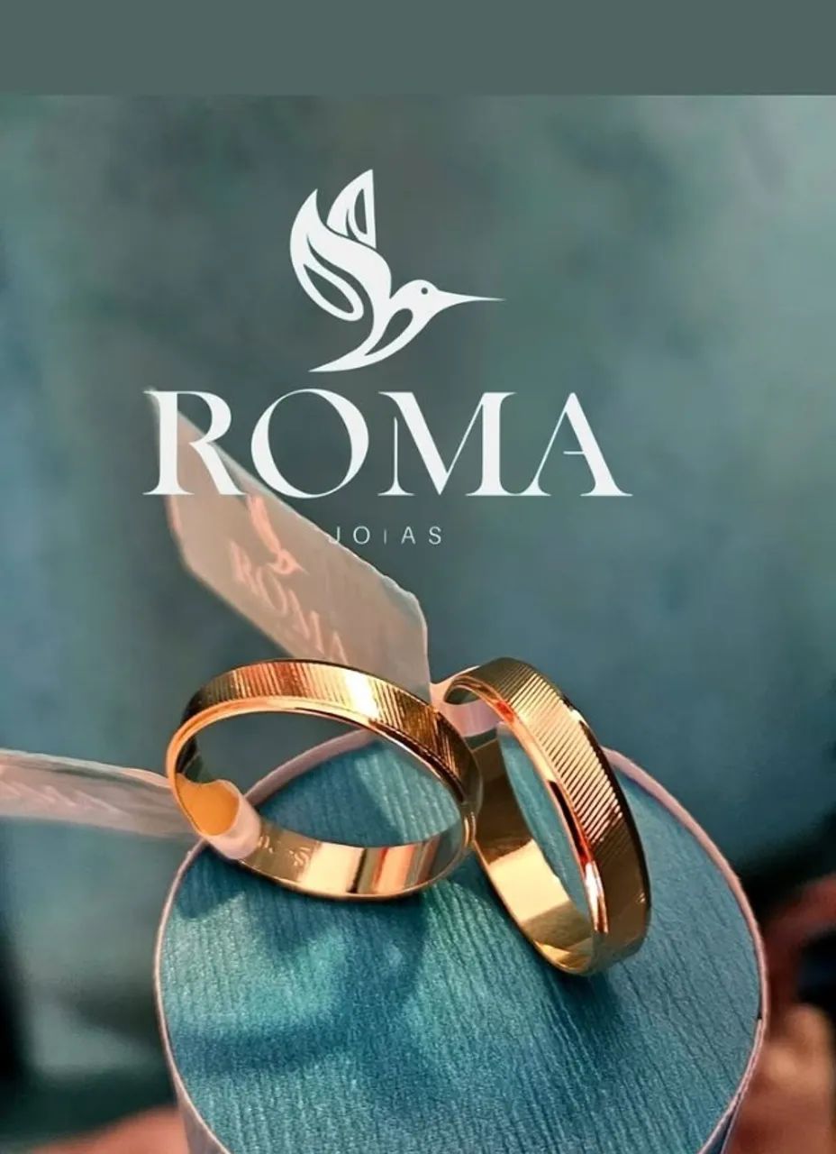 O Par de Aliança ROMA JOIAS