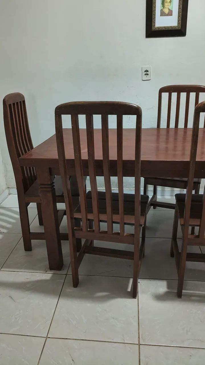 Jogo de sala em angelim 