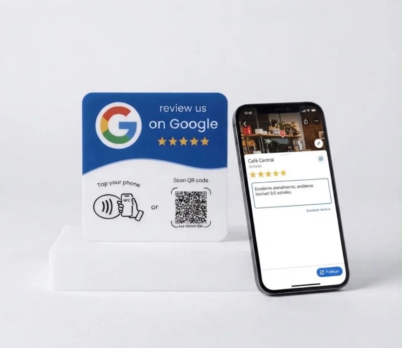 Plaquinha da avaliação do google - Foto 2