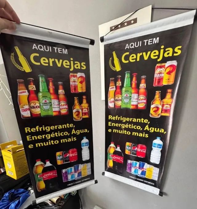 Vendo dois banners comércio bebida barato - Foto 3