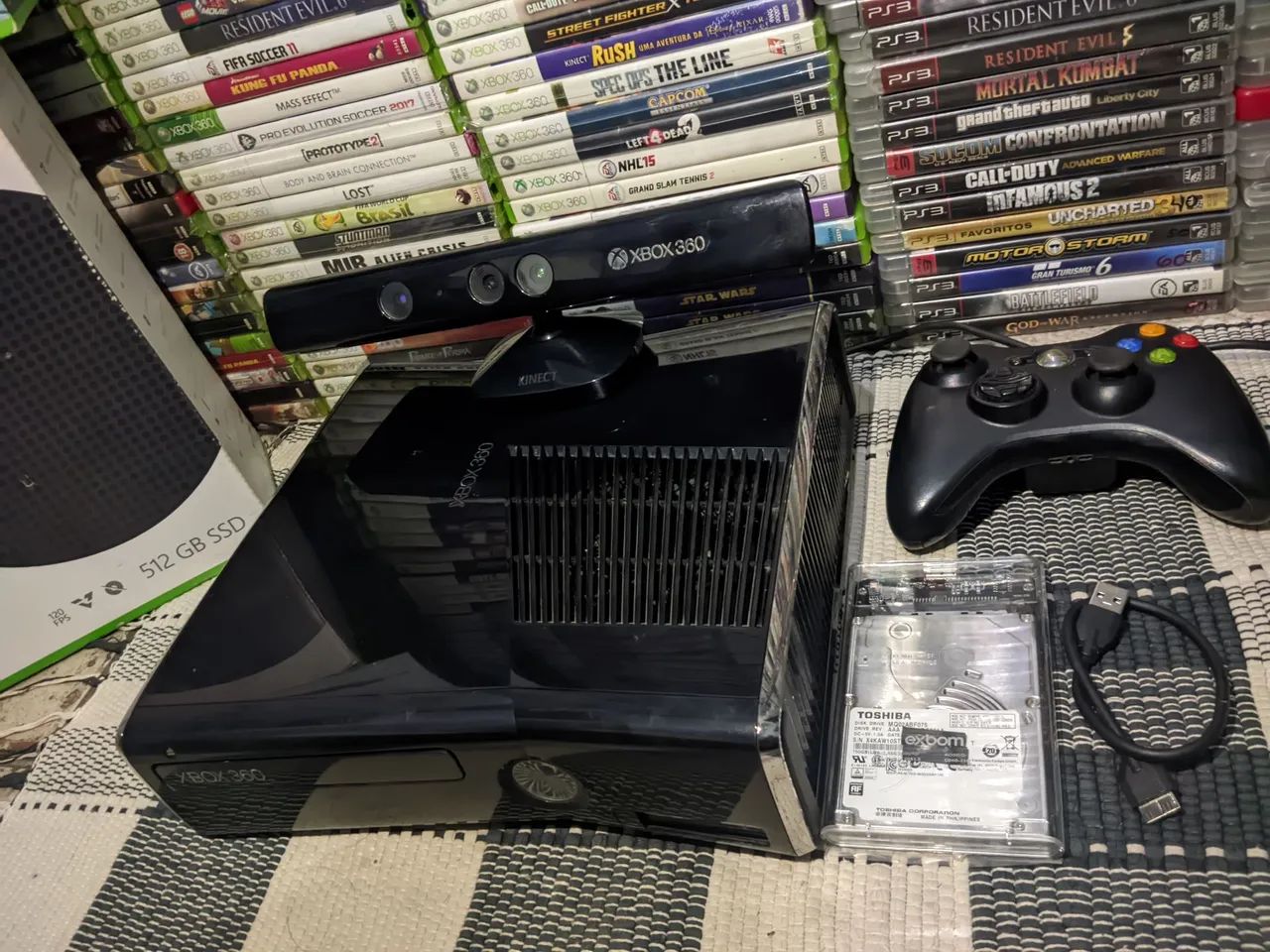 Xbox 360 Slim Glossy Black / Black Piano - Foto 2