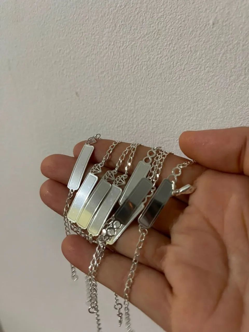 Pulseira infantil 15cm prata pura+certificado  - Foto 2