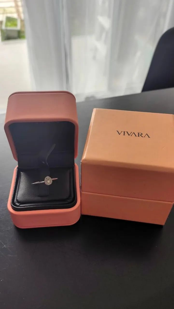 Vivara Anel Pavê em Ouro Branco 18k com Diamantes - Foto 5