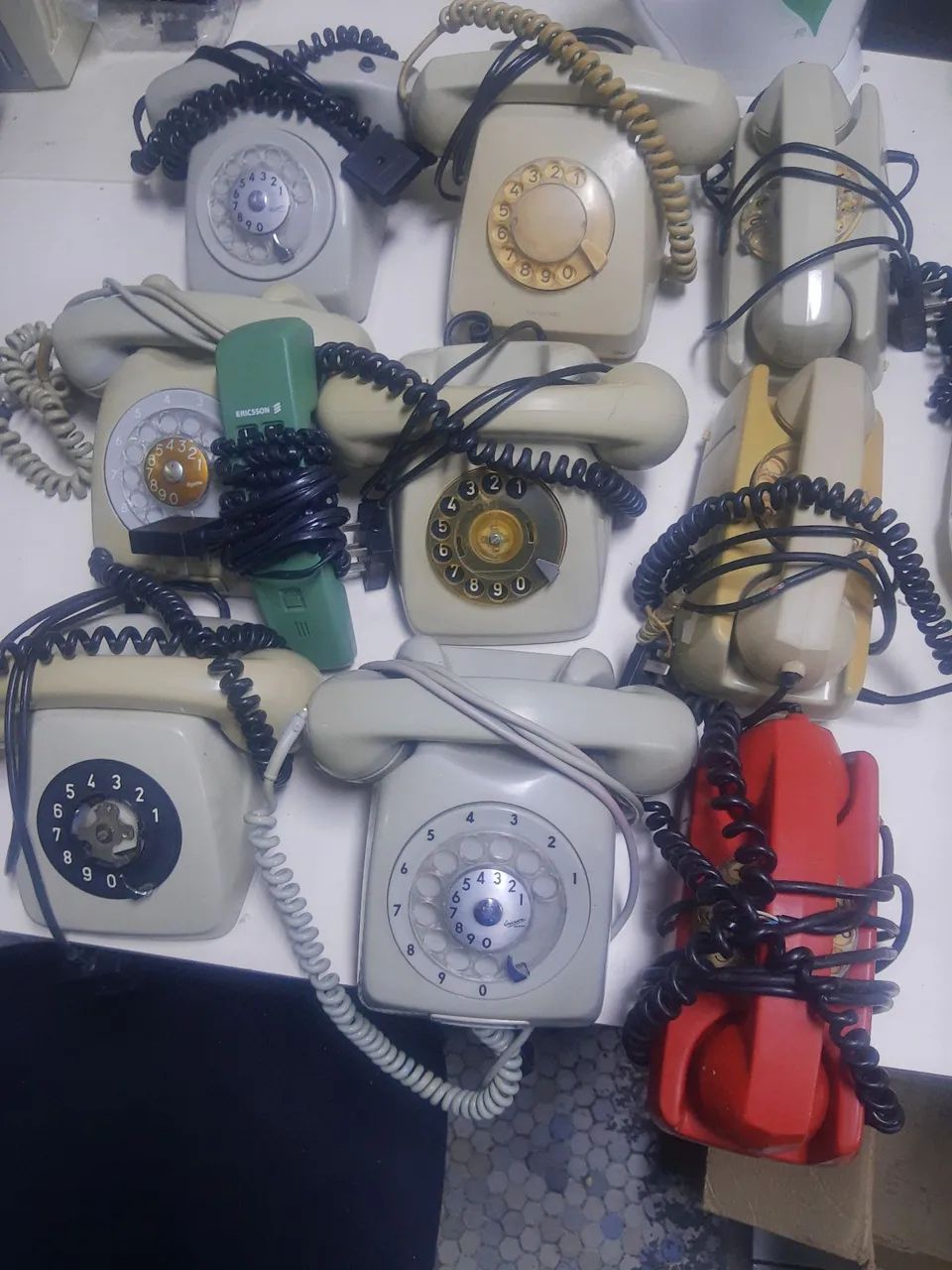 Telefone de disco lote com 10 