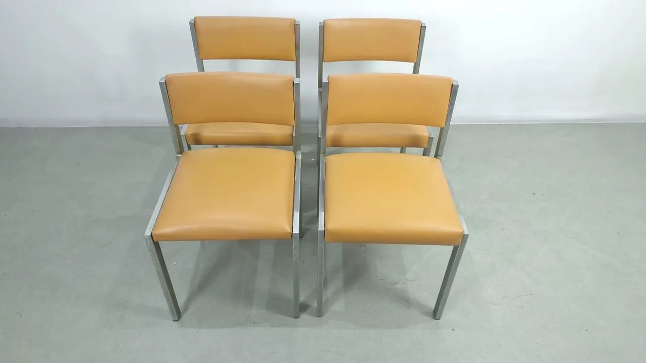 Conjunto de 4 cadeiras década de 60/70