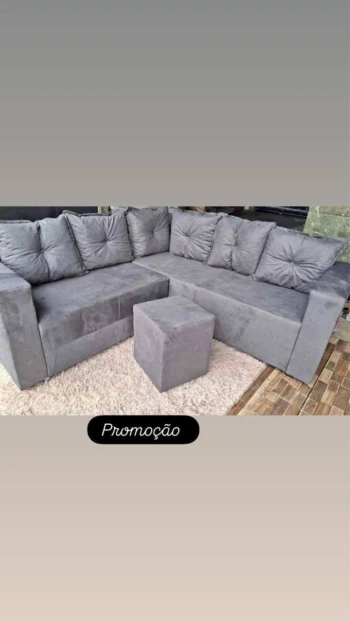 CONJUNTO SOFÁ CINZA 950,00 
