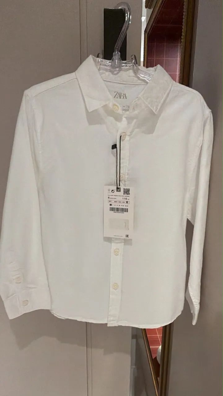 Camisa Zara nova infantil