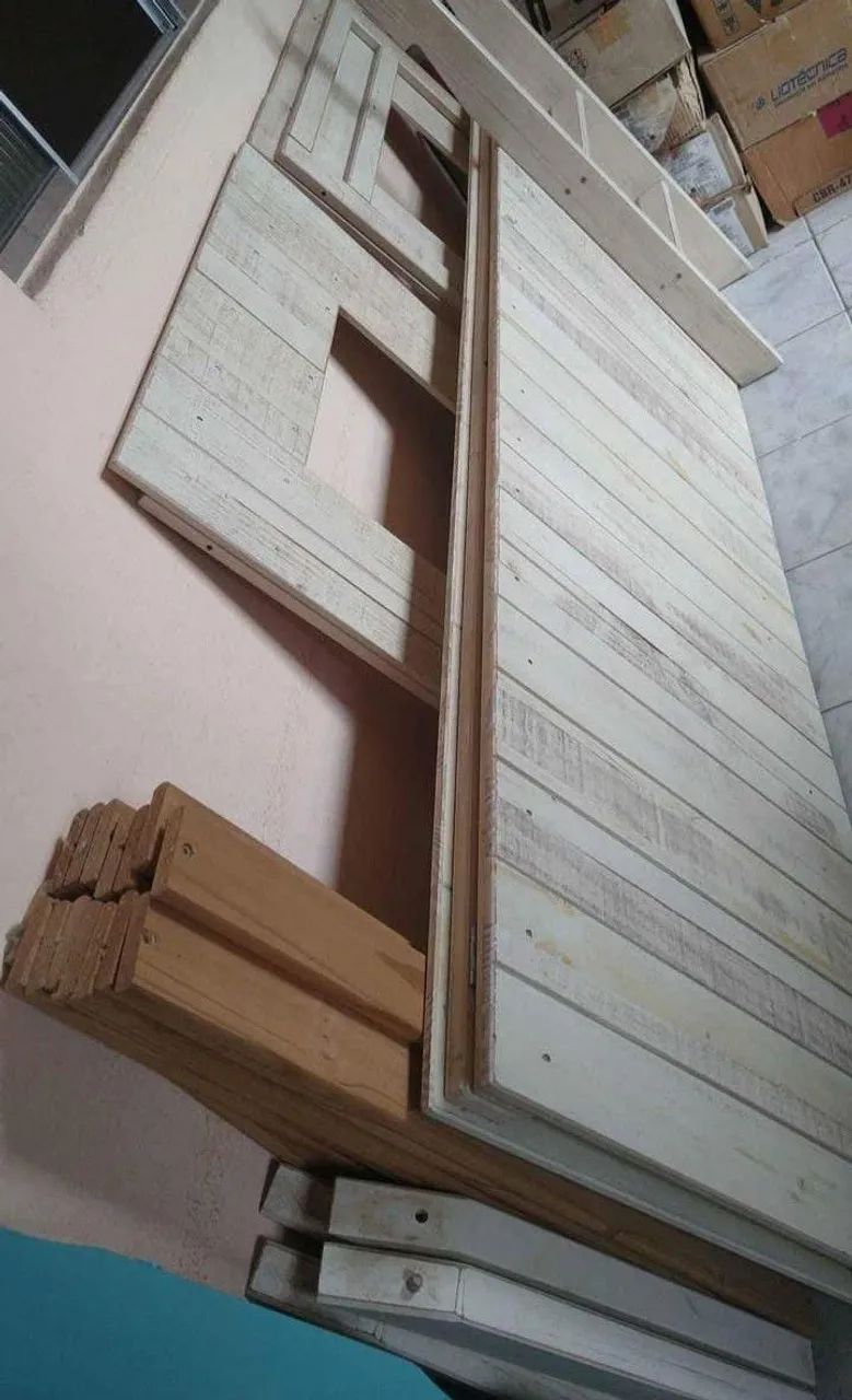 Cama Casinha Infantil Elevada - Madeira Maciça<br> - Foto 5