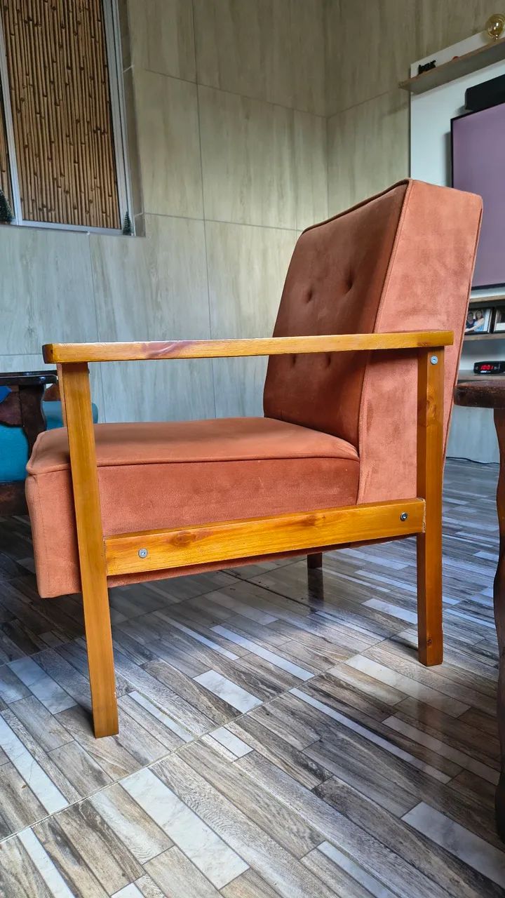 Poltrona de luxo Ester cor terracotta - Foto 4