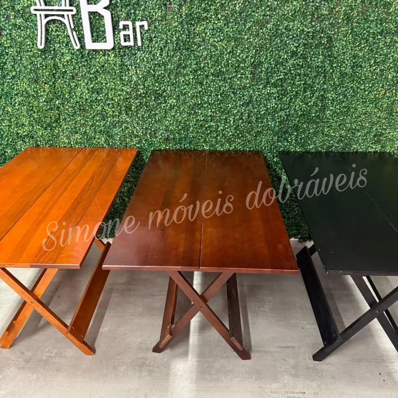 Mesa 1,20x70 dobrável em madeira  - Foto 2