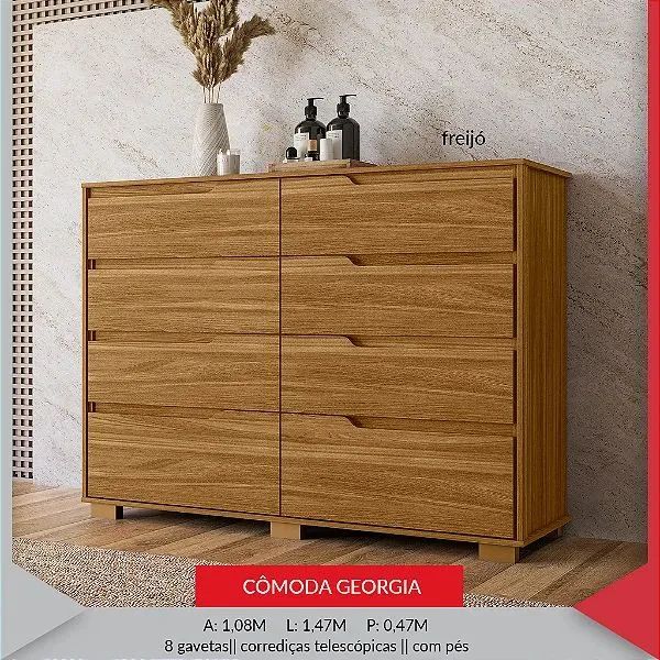 Cômoda Geórgia 8G - Freijó 
