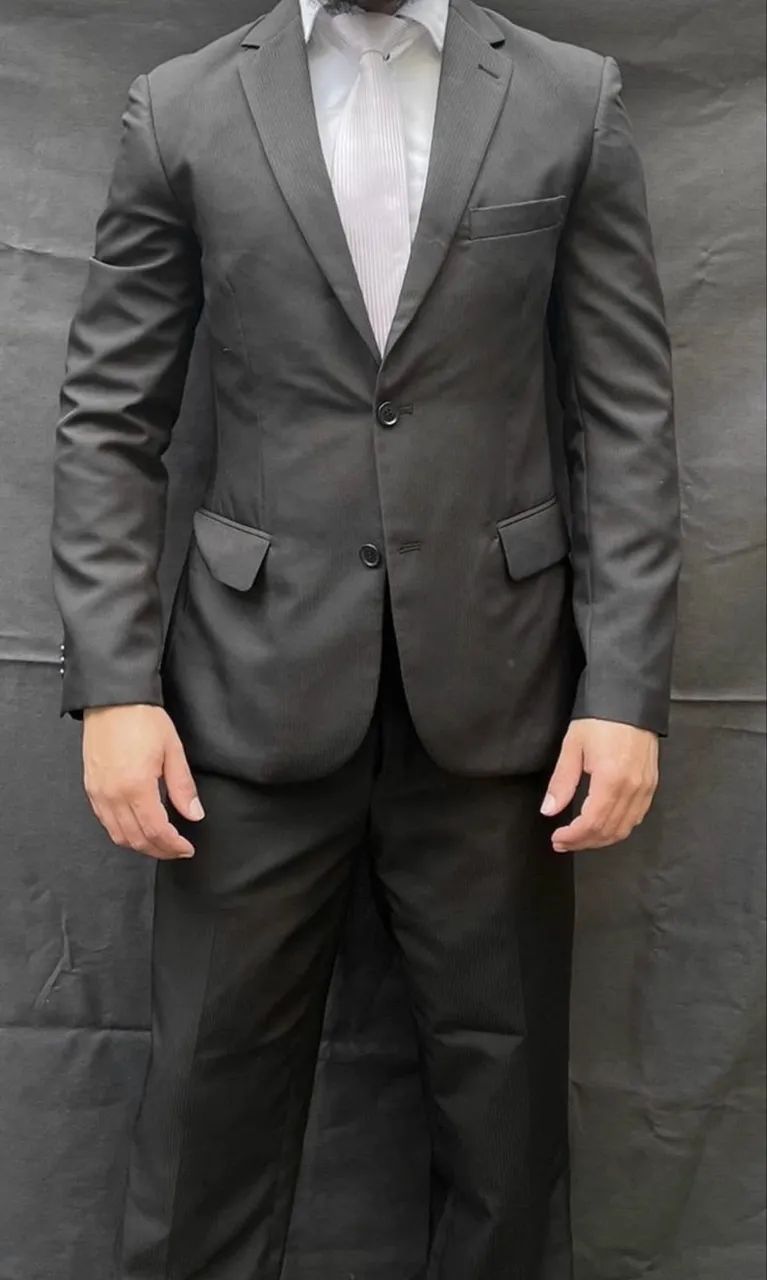 Terno Lindíssimo Forrado Masculino Preto  - Foto 2