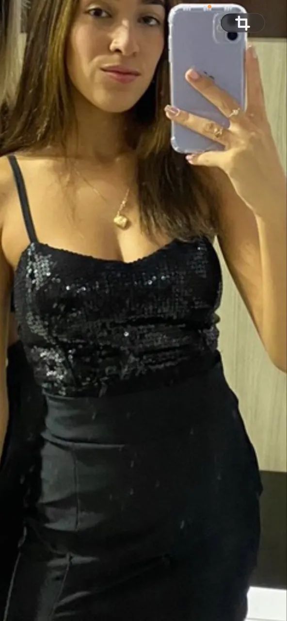 Cropped preto de paetê ? - Foto 2