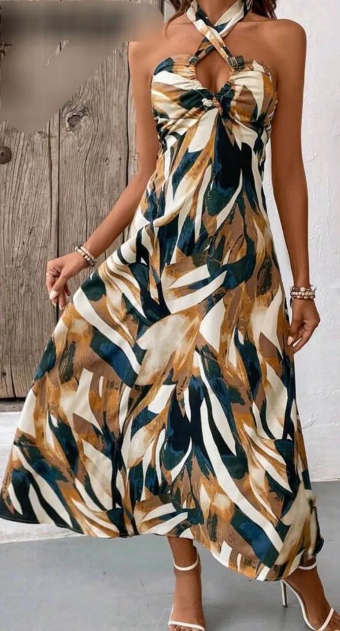Vestido maxi longo