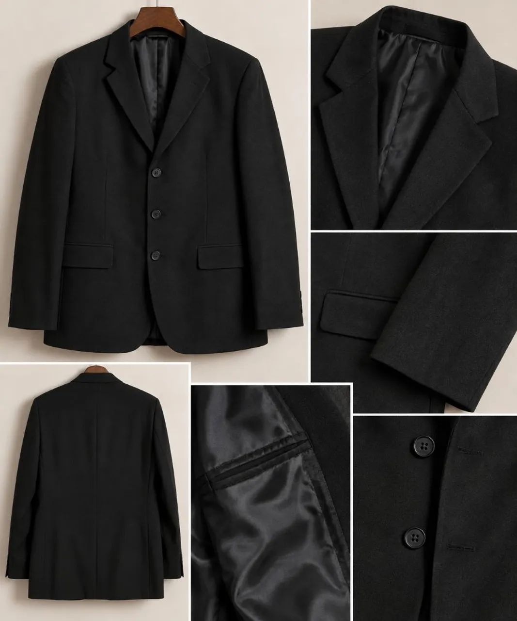 Blazer Masculino Preto Auto Biograph Tam. 50 - Social