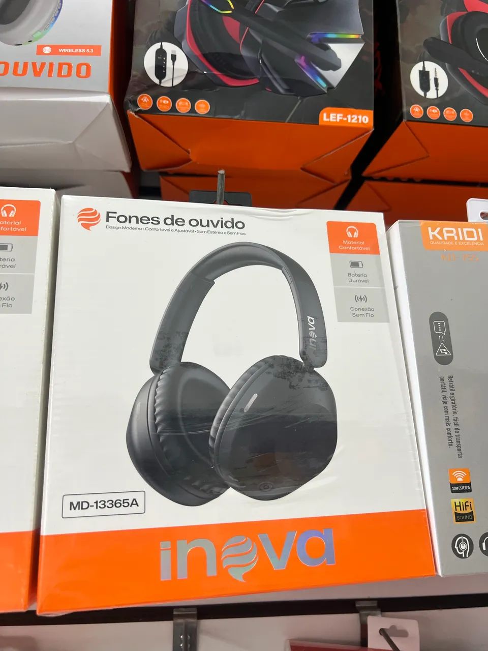 Fones de Ouvido Design Moderno Sem fio Som Estéreo 