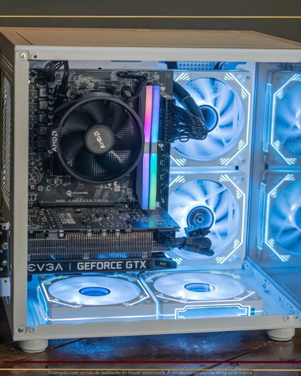 Gamer PC Ryzen 5 4500, 16gb, 512gb SSD, GTX 1660, Fonte EVGA Modular 450W - Foto 2