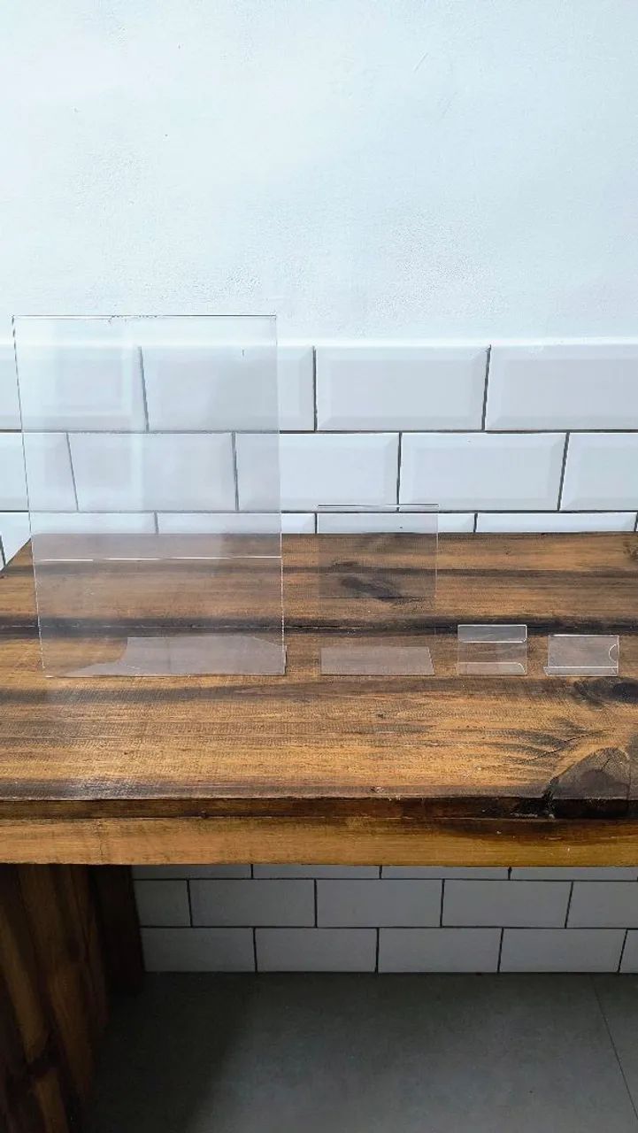 Plaquinhas de acrílico 4 tamanhos 