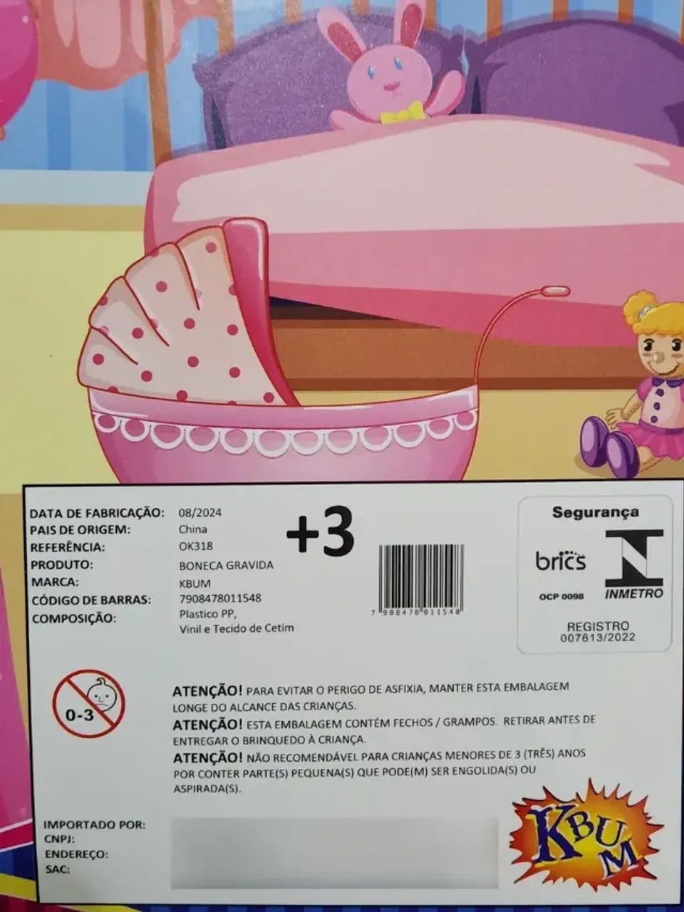 Boneca Grávida Com Bebê, Menina Criança E Bicicleta - 30 Cm - Foto 3