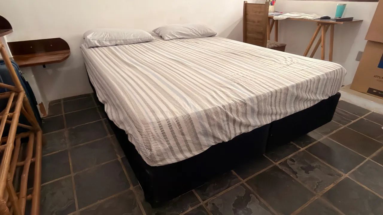 Cama Queen Size (Colchão + Base Box)